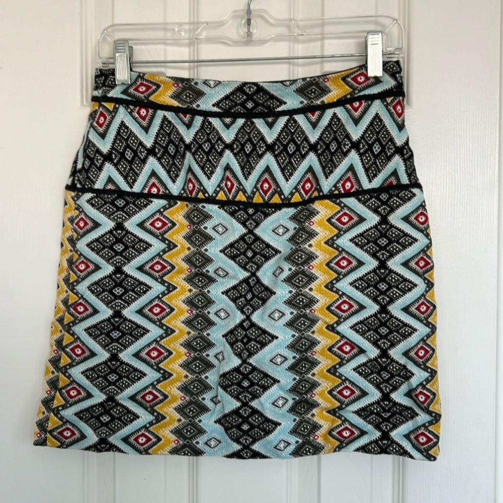 Multicolor graphic print mini skirt